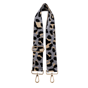Black Colour Wanja Leopard Print Bag Strap